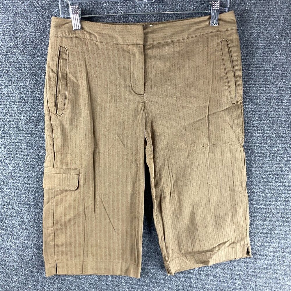 Izod Perform Capri Pants Size 2 Women's Cool-FX Stretch Cotton Blend Beige